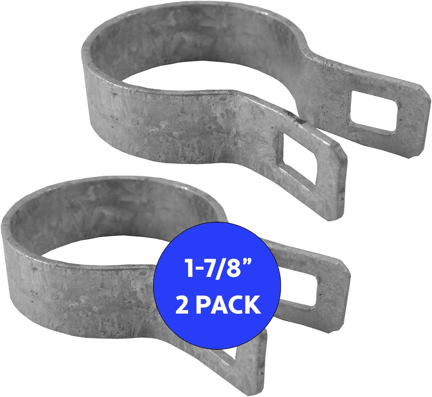 1-7/8" Brace Band for Chain Link Fence - Use for 1-7/8" Outside Diameter Post/Pipe - Galvanized Chain Link Brace Band - 2 Pack