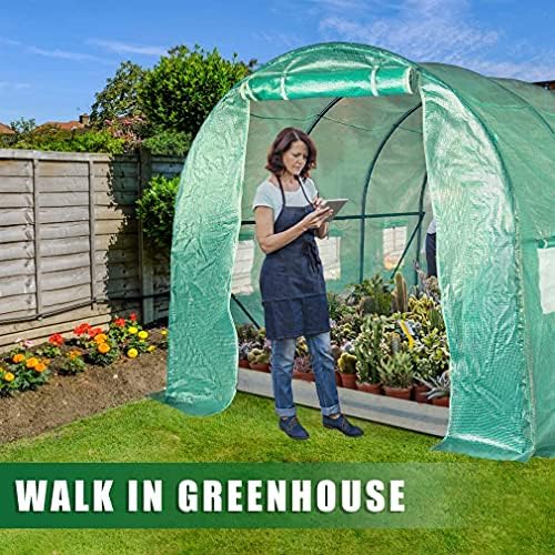 fdw portable greenhouse (l9.83'xw6.42'xh6.33') indoor outdoor large plant on a desk or shelf