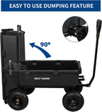 bilt hard 900 lbs poly garden dump cart, side view
