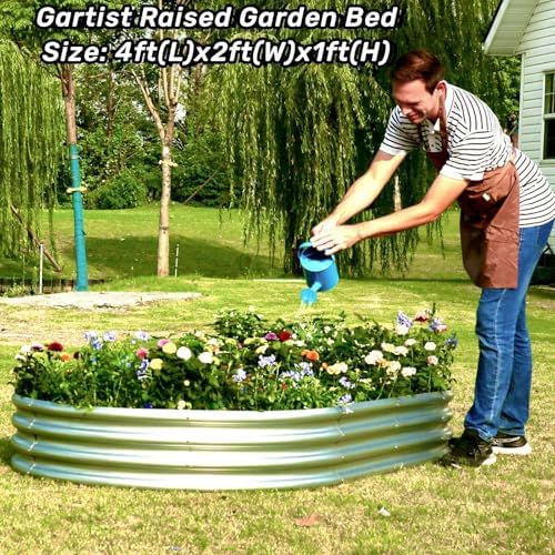 gartist 2 pcs 4×2×1 ft raised garden bed, close-up detail