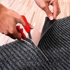 SRDDQLC Commercial Grade Runner Rug Brush Step Entrance Mat 3' x 10' Dual Ribbed Doormat with Waterproof Rubber Backing Home Office Hotel Corridor Indoor Outdoor Runner Rug Grey