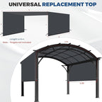 Universal Waterproof Pergola Canopy Shade Cover Replacement - 17'x6.8' Outdoor Sun Shades Canopy Top for Patio Gazebo Deck Balcony Porch, Cover Only (Dark Gray)