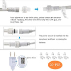 100ft LED Rope Lights Outdoor, 720 LED Connectable and Flexible Tube Lights with 8 Modes, Waterproof LED Rope Lighting for Garden, Patio, Bedroom, Party, Pool, Indoor Outdoor Xmas Decoration (Blue)
