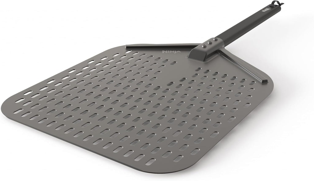 Ninja Woodfire OO101UK Pizza Peel for Outdoor Oven, Lightweight Perforated, Rust-Resistant for 30cm Pizzas, Black, BBQ or Grill, XSKOOVPZPLEUK | Perforated, rust-resistant, for pizzas 30 cm, black, can be used for barbecues or grills, XSKPZPLEU