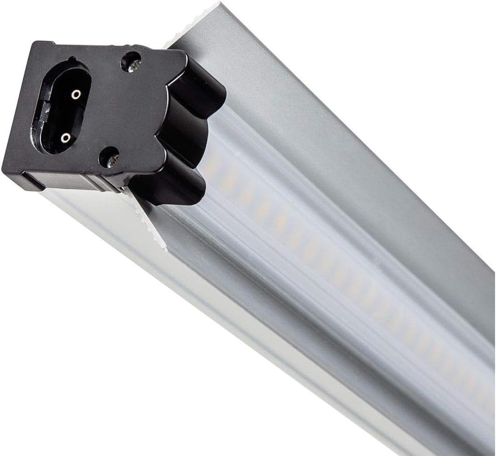 SunBlaster 24" Prism Lens 24W 6400K Full Spectrum LED Strip Light Indoor Greenhouse Plant Grow Lamp with Built-in Reflector & Mounting Clips