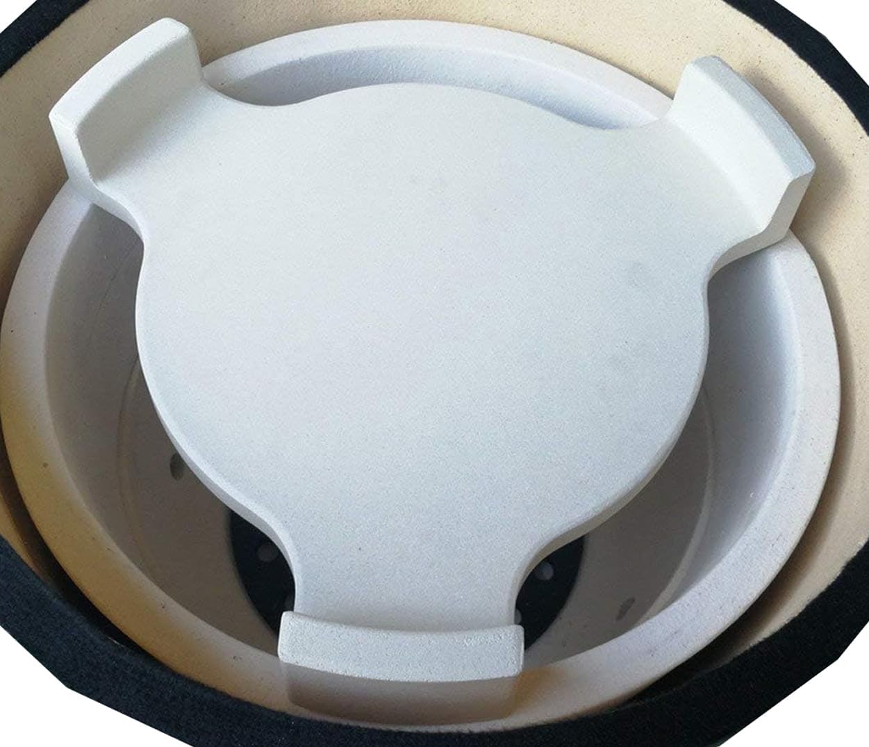 15 inch Heat Deflector, Plate Setter, Pizza Stone, Smoking Stone for Medium Big Green Egg Grill and 15" Diameter Cooking Grills, Kamado Grill, 15" Smoking Stone