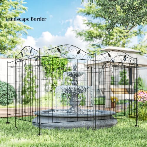 outsunny garden fence panels no dig stake border, package contents