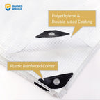 guard shield clear white tarp heavy duty 20x30 shown in use