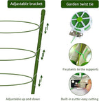 4 Pack Tomato Cage for Garden Plant Support, 24 inches Small Tomato Cages Tomato Trellis with Adjustable Rings, Plant Stakes for Peony Support, Tomato Stakes Rings for Climbing Plants