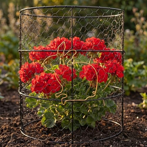 dhampooh garden cloches for plants, outdoor plant protectors shown in use