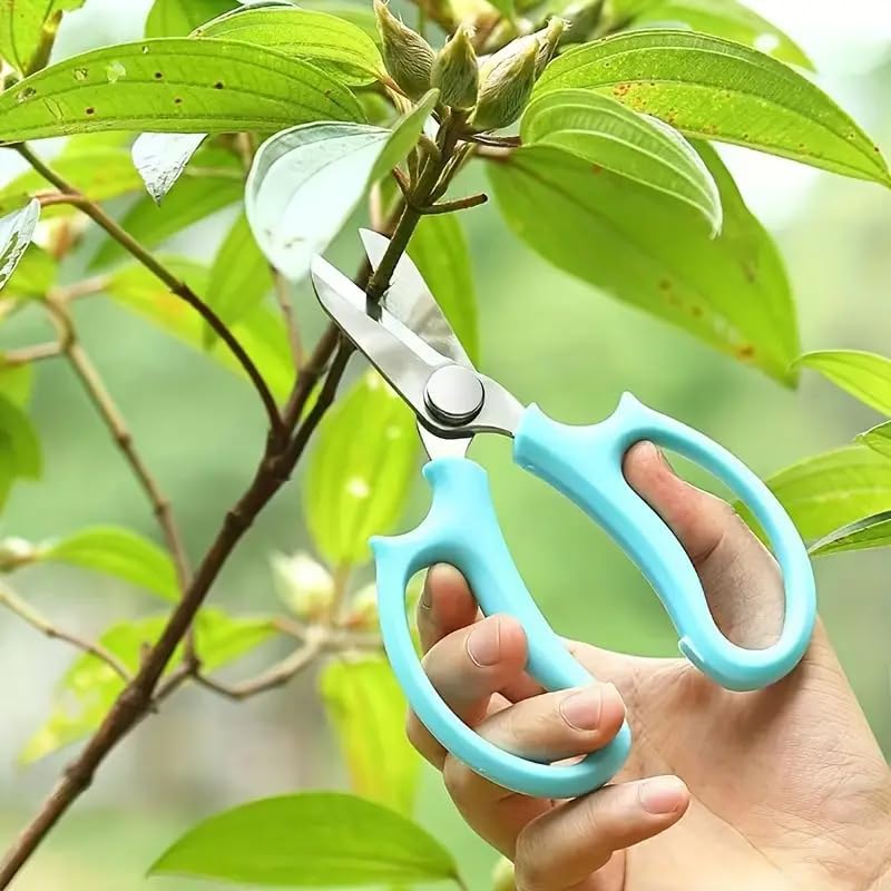 3PCS Stainless Steel Garden Scissors, Comfort Handles, Classic for Plant Pruning, Fruit Picking, Purple3