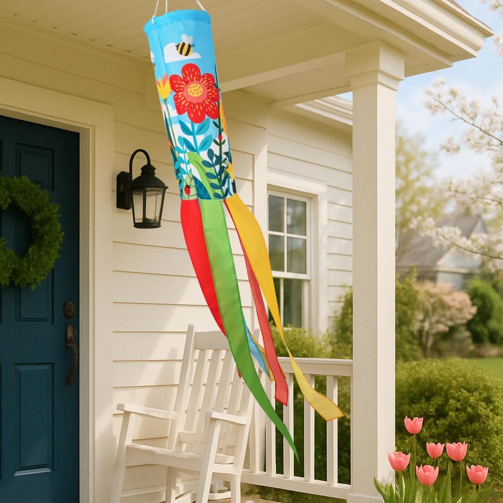 Madrona Brands Butterfly Windsock | Durable Outside Hanging Wind Decoration | Yard, Garden, Patio, Deck | 48 Inch