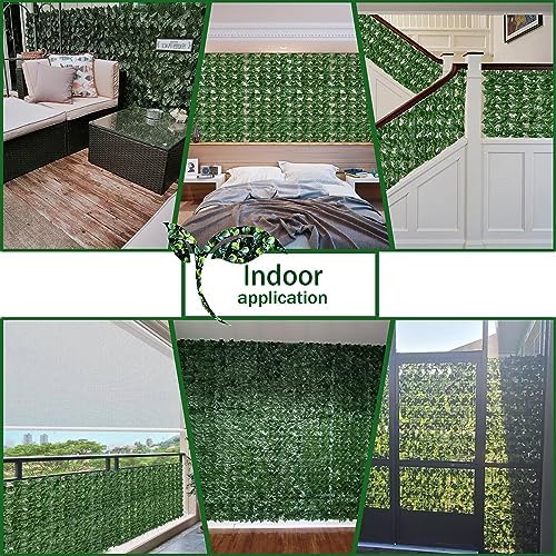 odtory artificial ivy privacy screen fence panel, green, package contents