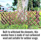 shoplala wooden trellis garden fence (2 pack, 12ft, front angle view