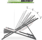 Magshion Folding Beach Sling Chairs Set of 2, 4 Level Adjustable Reclining Design, Lightweight Aluminum Frame, Portable Outdoor Chair for Backyard, Poolside and Camping, Support to 250 lbs, Stripes