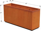 Plantercraft Large Rectangular Planters for Outdoor Plants 60x18x30 | Extra Large Corten Steel Planter Box for Patios & Gardens | Heavy Duty Metal Planter Rectangle, Fully Assembled