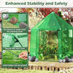 happygrill greenhouses for outdoors, portable greenhouse with pe, close-up detail