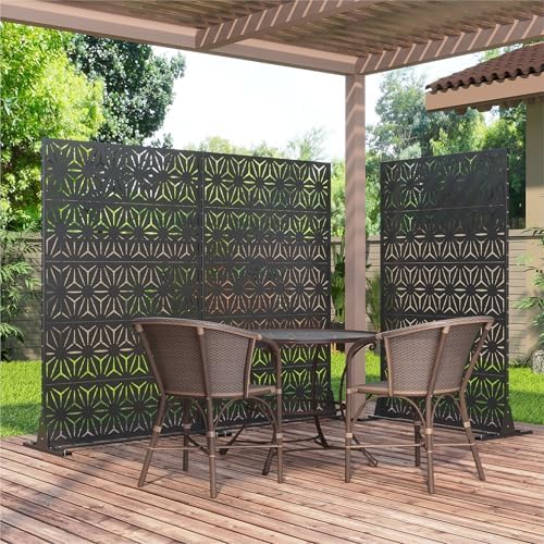 metal privacy screen 71" h x 44" w on a desk or shelf