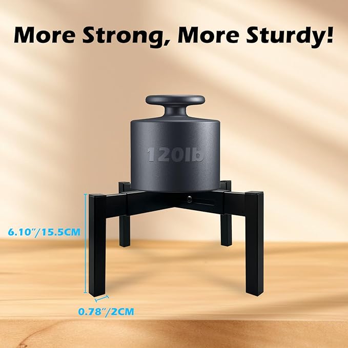 2 Pcs Heavy Duty Adjustable Metal Plant Stand for 10"-16" Plant Pot – Indoor & Outdoor (Black 2 Pack)
