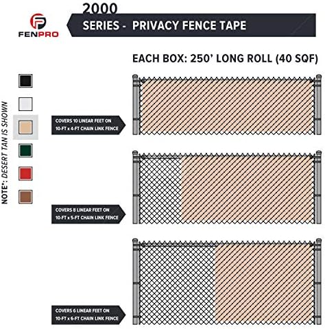 chain link fence privacy tape 250 ft (40, front angle view