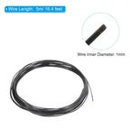 PATIKIL 1mm Bonsai Training Wire, 1 Roll Floral Wire Stems Anodized Aluminum Tree Wire 16.4 Feet Total for Gardening Branch Fixing, Black