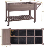 gutinneen raised garden bed mobile outdoor planter box on a desk or shelf
