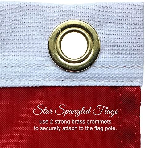 american flag made in usa 100% | 3x5, side view