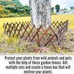 shoplala wooden lattice garden fence (4 pack, 24ft showing dimensions