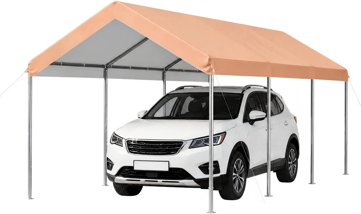 aoxun 10x15 ft carport heavy duty car canopy, main product view