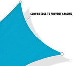 SUNNY GUARD Custom Size 8'x15' Turquoise Blue Sun Shade Sail Rectangle UV Block Shade for Backyard Yard Patio Deck Garden(Customized)
