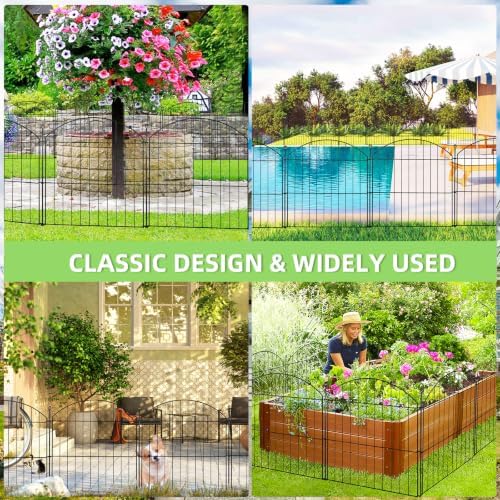 decorative garden fence, 24in (h) x 20ft(l) no, side view