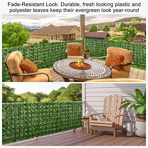 funtery 3 pieces balcony privacy screen 39.4 x, side view