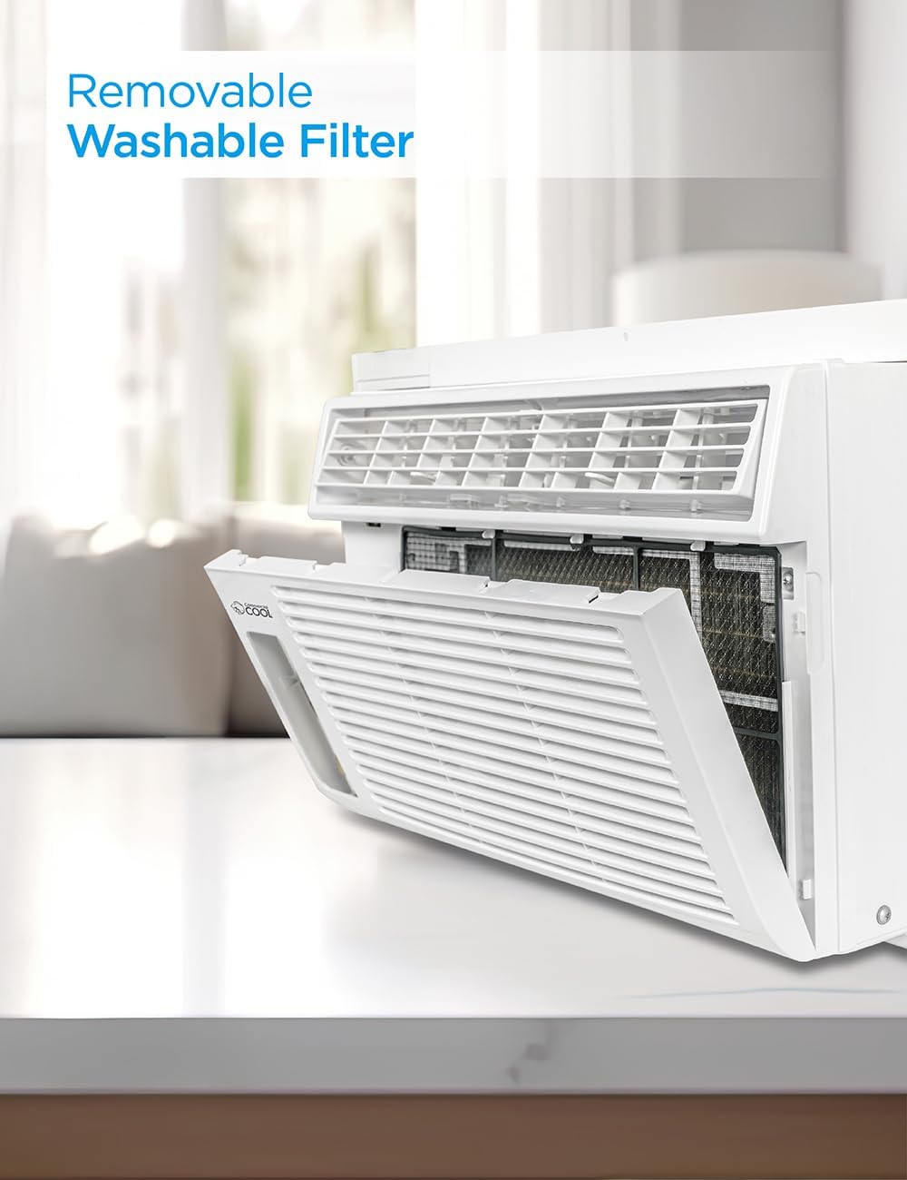 commercial cool cwam08w6c 8000 btu, ac unit cools, side view
