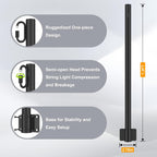 Suchtale 8-Pack String Light Poles, 1.3 FT Fence Mount Posts, Black | Wall-Mount Brackets Secure To Fences, Deck Rails Or Wood Posts. Clips Hold String Lights For Patios, Gardens And Parties.