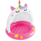 Intex 58438 Unicornium Inflatable Pool with Inflatable Ceiling and Floor, Baby Pool, Measures 40" in Diameter and 40" high, Includes Repair Patch, 45 Liter Capacity.
