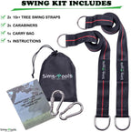 Tree Swing Straps Hanging Kit - Two 10ft Extra Long Heavy Duty 2200lbs and Two Safe Lock Snap Carabiner - Perfect for Any Types of Swing - Fast and Easy Installation