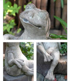 Pond Spitter,Fountain Spitter for Small Pond,Resin Frog Water Spitter Statue, Animal Pond Fountains, Spitters for Small Ponds, Aerating Pond Fountain Pump Attachment,(Long-Legged Frog)