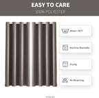 DIVA EN CAMINO DEC Outdoor Patio Curtain Waterproof Darkening Thermal Insulated Indoor Curtains for Bedroom, Porch, Living Room, Pergola, Cabana, W52 x L72, Taupe, Set of 2 Panels