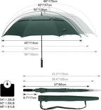 G4Free 47/54/62/68/72 Inch Automatic Open Golf Umbrella Oversize Extra Large Double Canopy Vented Windproof Waterproof Stick Umbrellas