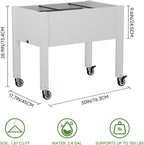 miory raised garden bed with wheels, mobile raised, side view