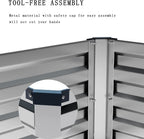 8x2x1ft galvanized raised garden bed kit,gardening planter box showing dimensions