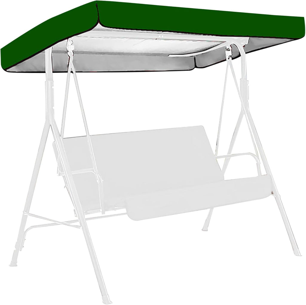 Swing Canopy Replacement, 75x47 Waterproof Swing Cover Replacement, Sunproof Outdoor Swing Cover for Garden Swing Chair Patio Hammock Swing Canopy Replacement, Green