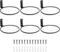 6 Pack 8 Inch Wall Flower Pot Holder Ring Plant Hanger, Metal Planter Hooks Wall Mounted Bracket Heavy Duty for Outdoor Indoor