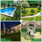28 inch artificial boxwood trees, 2 sets faux, front angle view