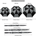 G4Free 47/54/62/68/72 Inch Automatic Open Golf Umbrella Oversize Extra Large Double Canopy Vented Windproof Waterproof Stick Umbrellas