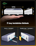 Solar Fence Lights 12 Pack, 50 Lumens Outdoor Fence Solar Lights with 12 Modes RGB Color Glow LED Solar Lights Outdoor Waterproof for Patio, Backyard, Deck, Fence, Railing.（White Shell）