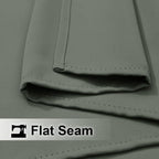 NICETOWN 2 Panels Greyish Green Outdoor Curtains for Patio Waterproof Set of 2, Rustproof Grommet Blackout Indoor Outdoor Drapes Thermal Window Treatments for Pergola/Porch, W52 x L84