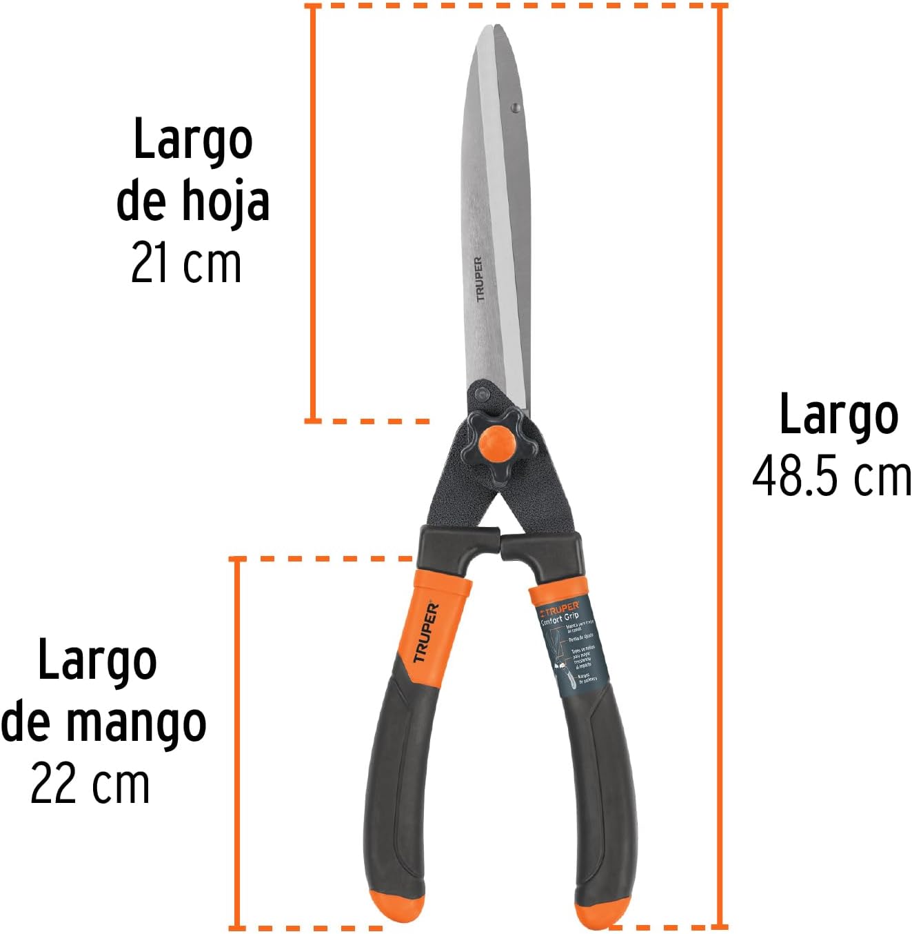 TRUPER T-18 7 1/8" High Impact American Style Poly Handle Hedge Shears