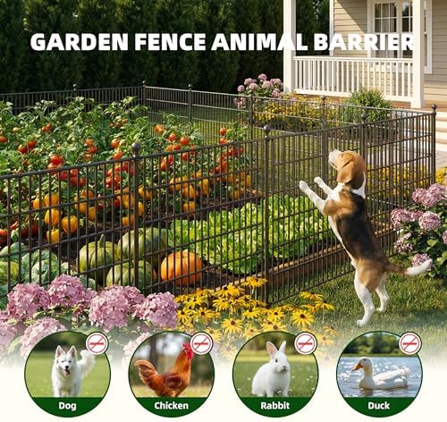 10 panel no dig decorative garden with gate, side view