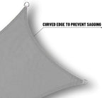 SUNNY GUARD Waterproof Sun Shade Sail 9' x 10' Charcoal Rectangle UV Block Sunshade for Backyard Yard Deck Patio Garden Outdoor Activities and Facility(Customized)